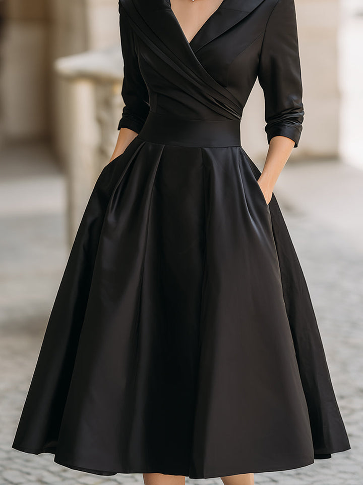 Tiavella™ Vestido Femenino de Silueta Refinada y Moderna
