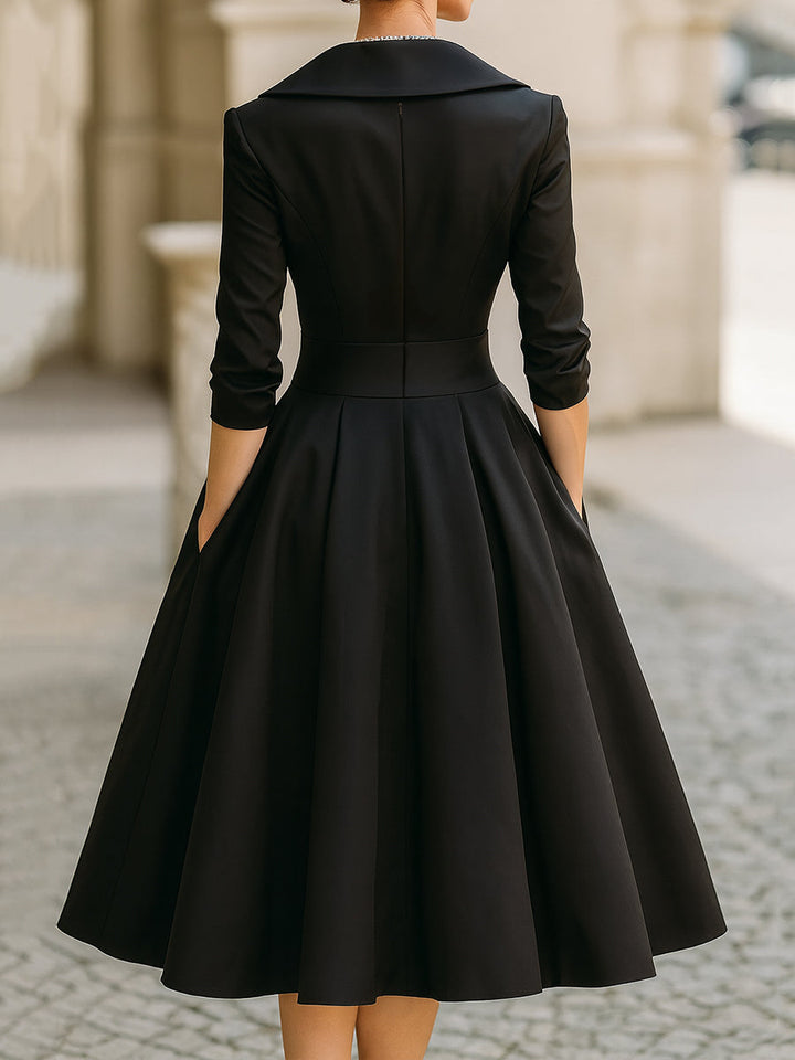 Tiavella™ Vestido Femenino de Silueta Refinada y Moderna