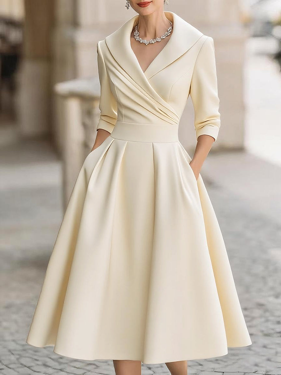 Tiavella™ Vestido Femenino de Silueta Refinada y Moderna