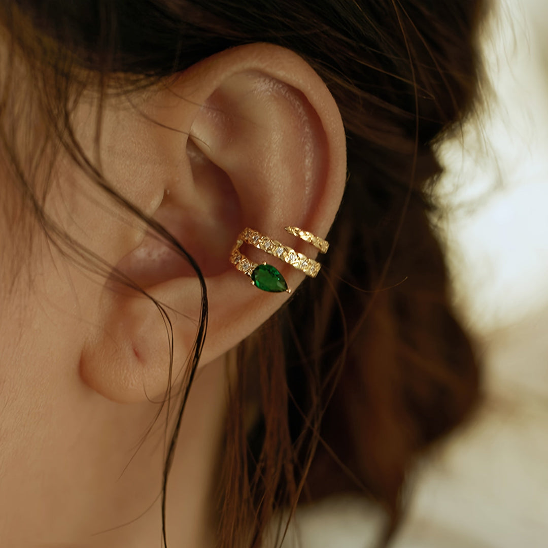 Seren™ Pendiente de Cuff con Encanto de Serpiente