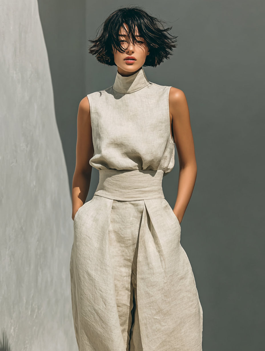 Jorevia™ CONJUNTO MINIMALISTA CON PANTALONES ANCHOS