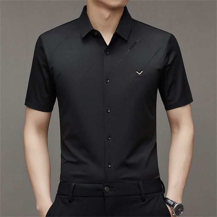 Blake™ Camisa antiarrugas de seda helada para hombres
