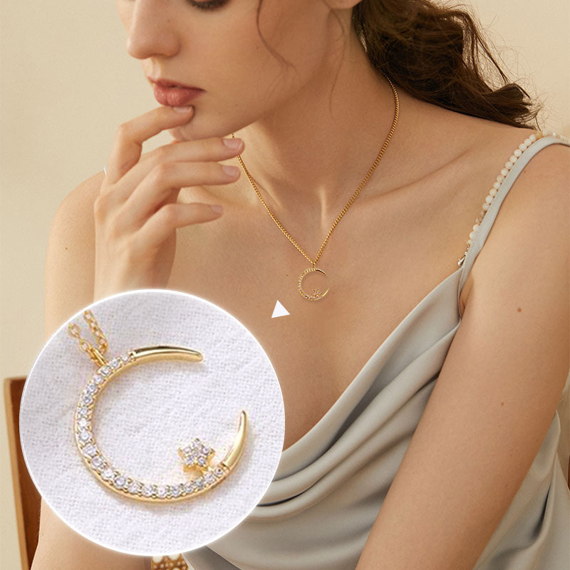 Seluné™ Collar Luna y Estrellas Luminosas