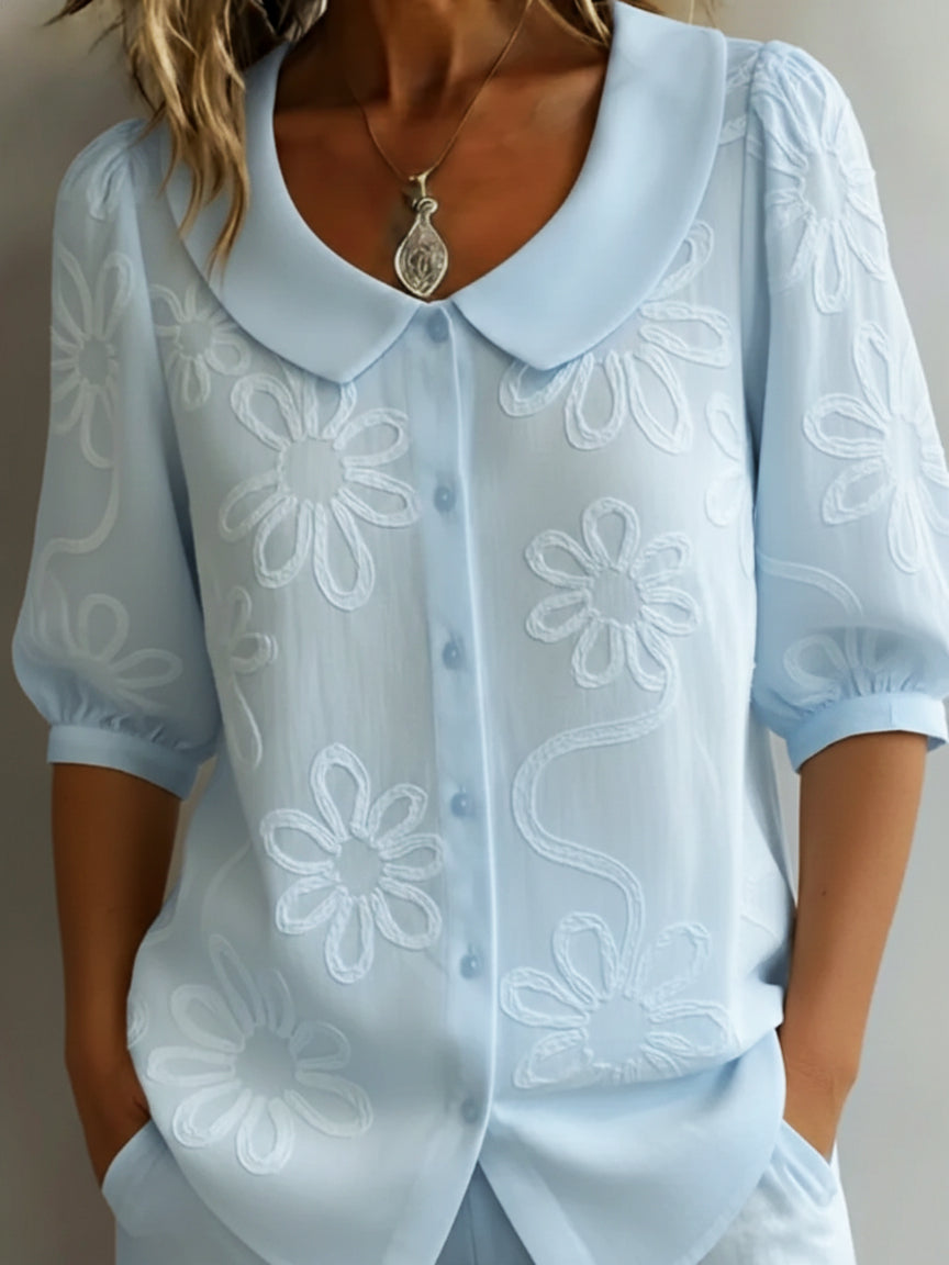 Gavira™ Blusa ligera floral elegancia natural