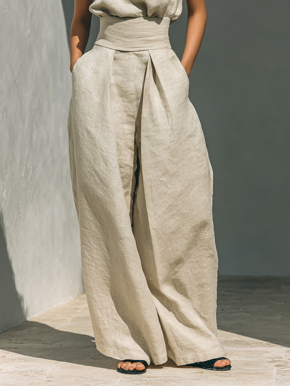 Jorevia™ CONJUNTO MINIMALISTA CON PANTALONES ANCHOS