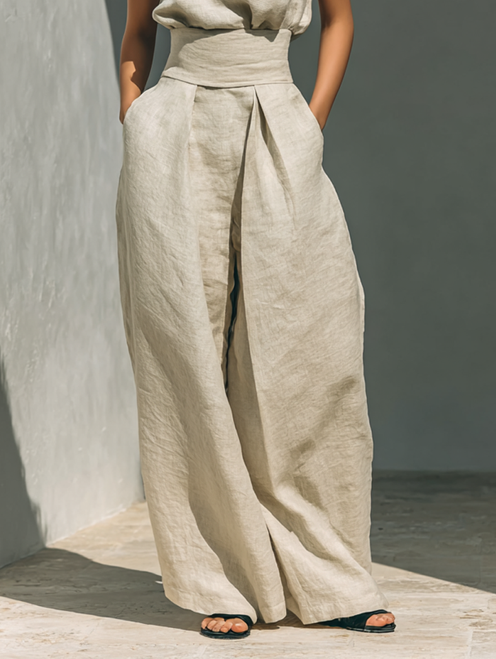 Jorevia™ CONJUNTO MINIMALISTA CON PANTALONES ANCHOS