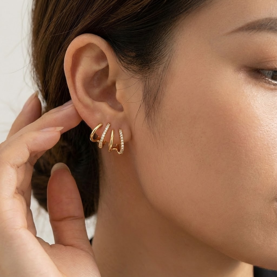 Brielle™ Dúo 2x1 de Pendientes Tipo Garra para Mujer