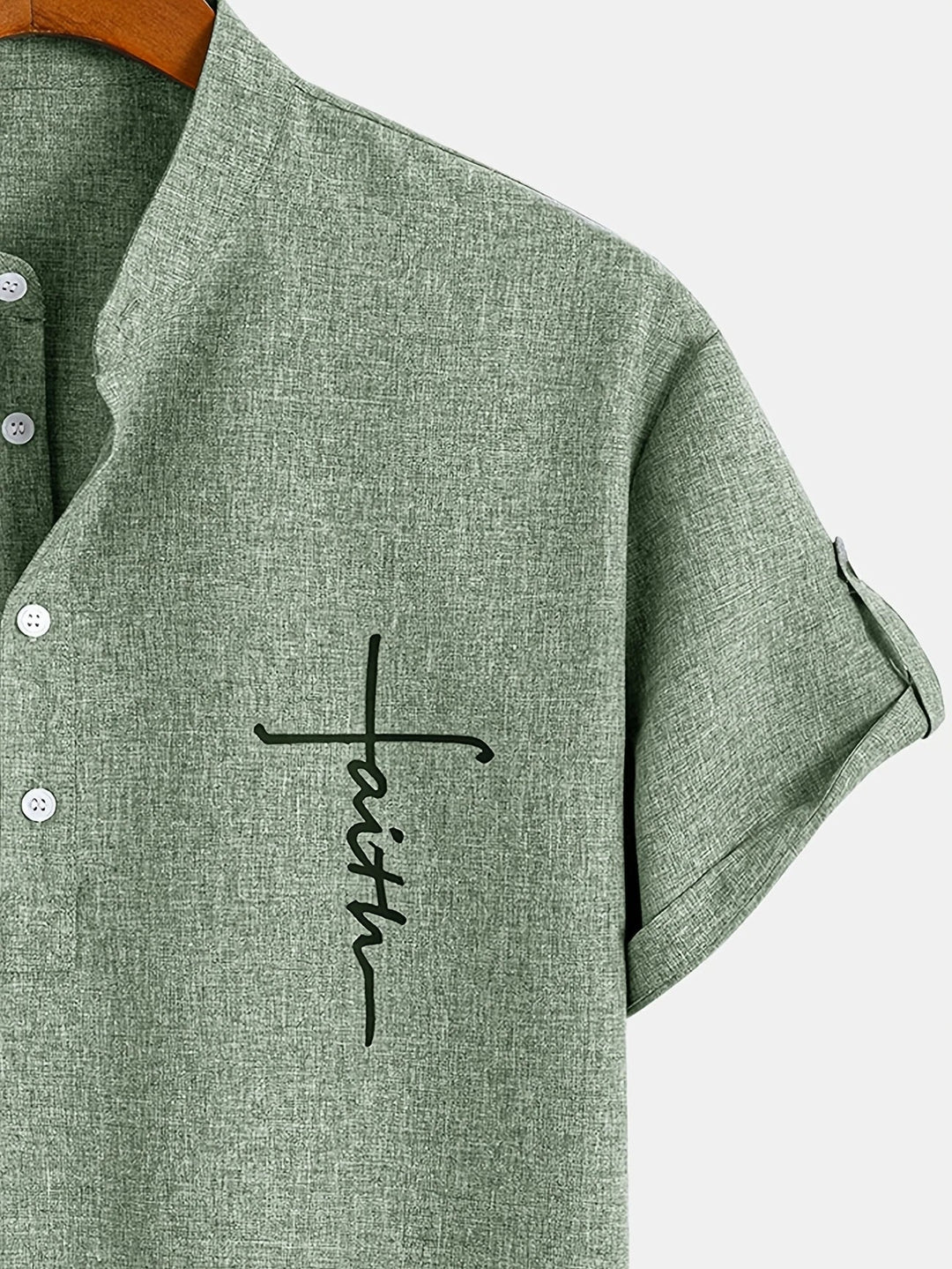 Hayes | Camisa elegante de manga corta y cuello alto