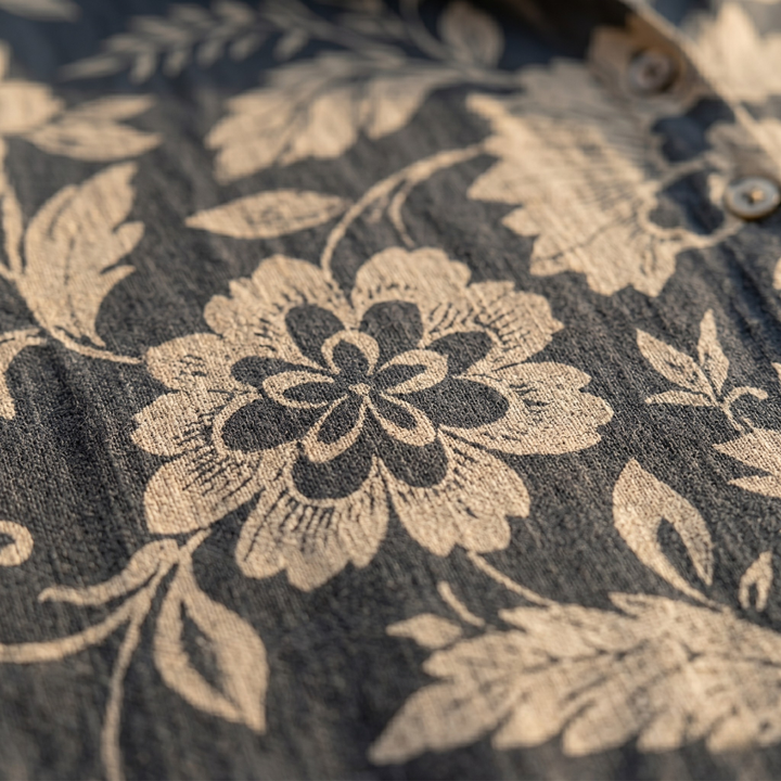 Gaia | Blusa elegante de lino con estampado floral