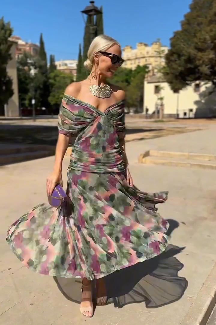 Novarente™ Vestido Maxi Elegante con Escote en V para Ocasiones Especiales