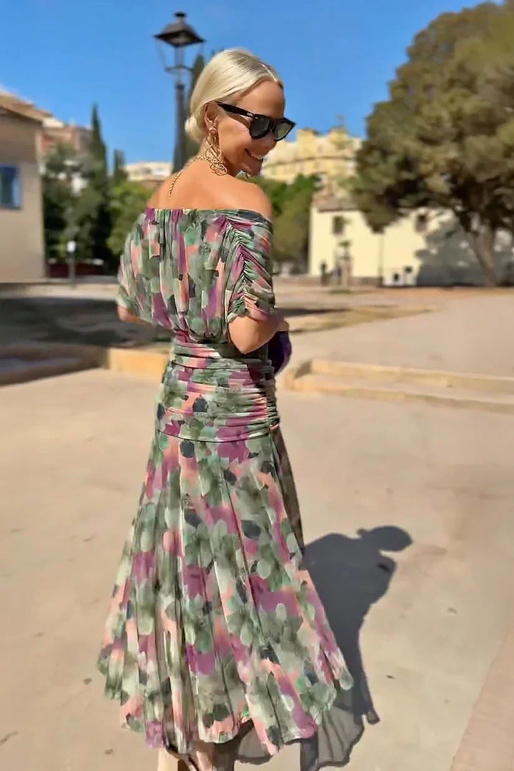 Novarente™ Vestido Maxi Elegante con Escote en V para Ocasiones Especiales
