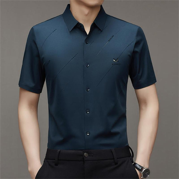 Blake™ Camisa antiarrugas de seda helada para hombres
