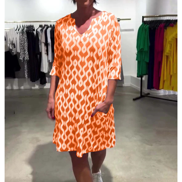 Brisa | Vestido midi Marga con cuello exclusivo