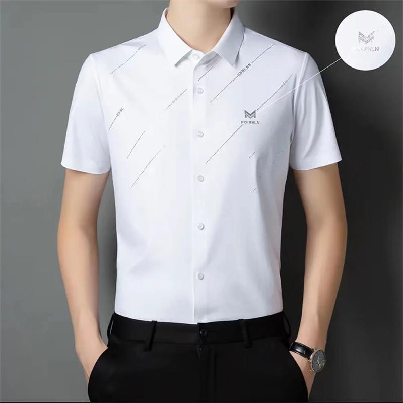 Blake™ Camisa antiarrugas de seda helada para hombres