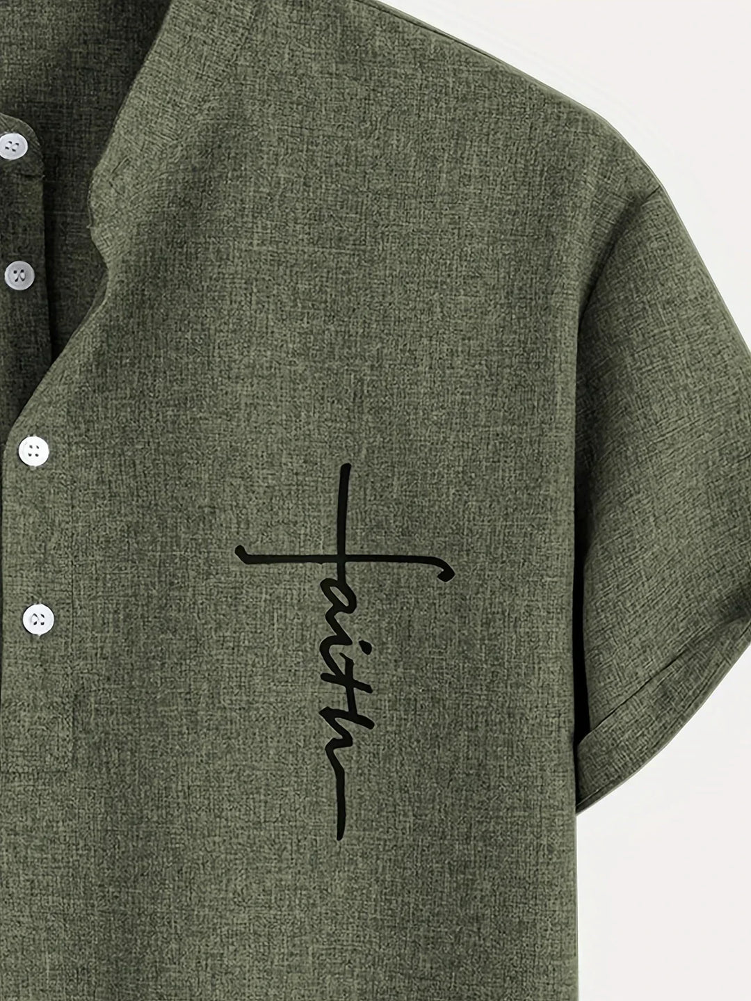 Hayes | Camisa elegante de manga corta y cuello alto