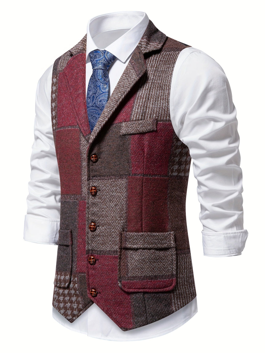 Walter | Chaleco Clásico de Patchwork