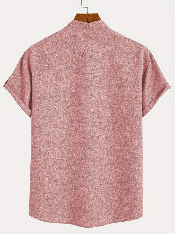 Hayes | Camisa elegante de manga corta y cuello alto