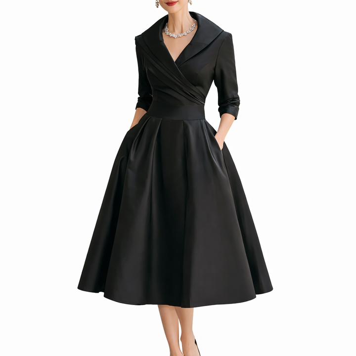 Tiavella™ Vestido Femenino de Silueta Refinada y Moderna