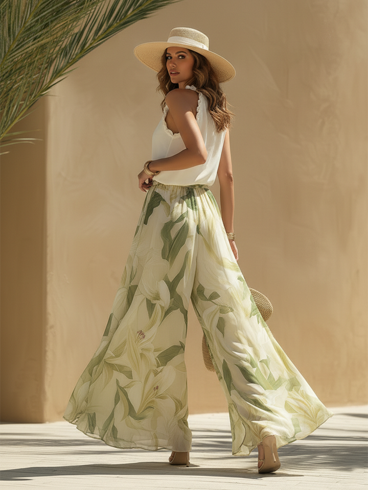 Maren™ Conjunto Fluido Estampado Lirio Elegante