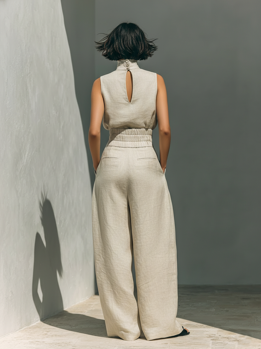 Jorevia™ CONJUNTO MINIMALISTA CON PANTALONES ANCHOS