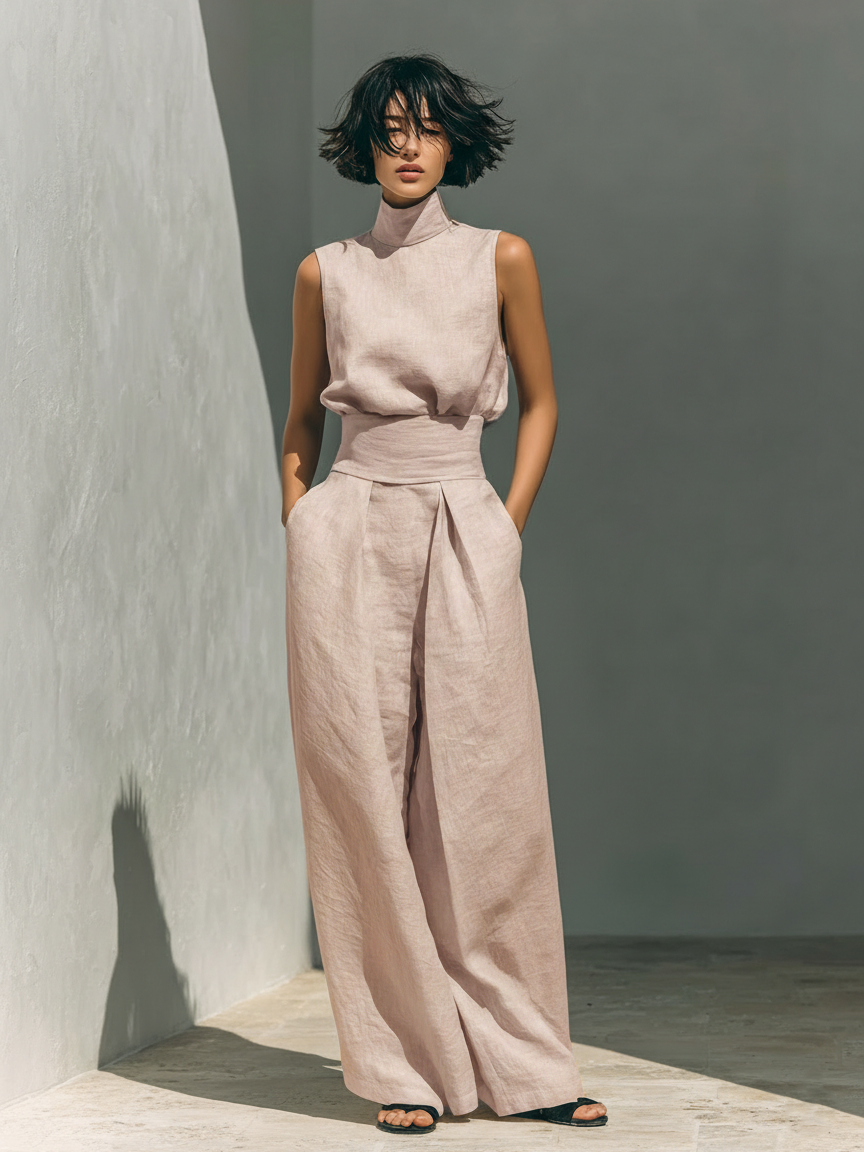 Jorevia™ CONJUNTO MINIMALISTA CON PANTALONES ANCHOS