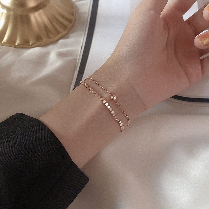 Siennae™ Pulsera Doble en Capas con Diseño Elegante y Ajuste Delicado
