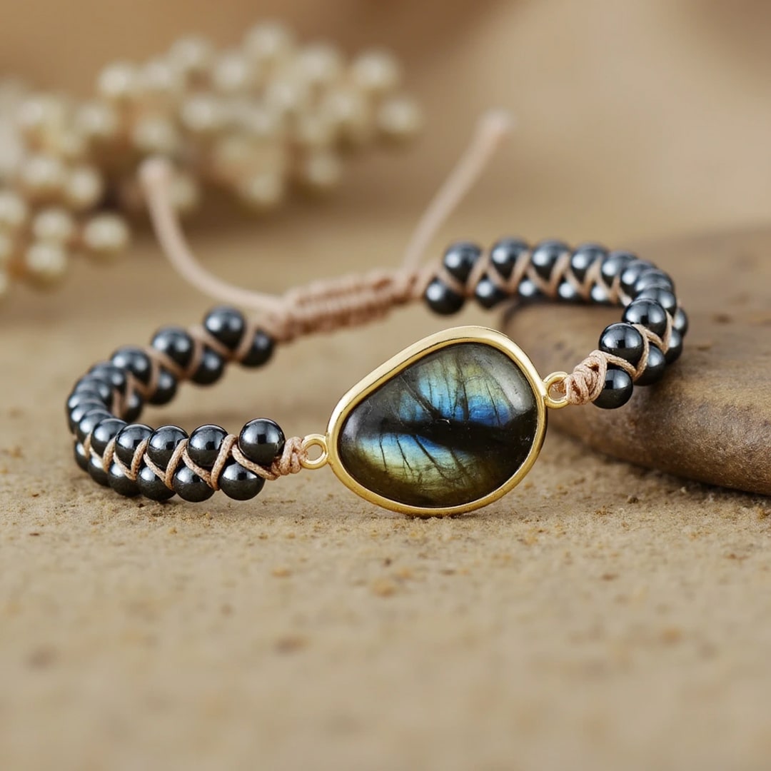 Dree | Pulsera Ojo Celestial con Labradorita y Hematita Energética