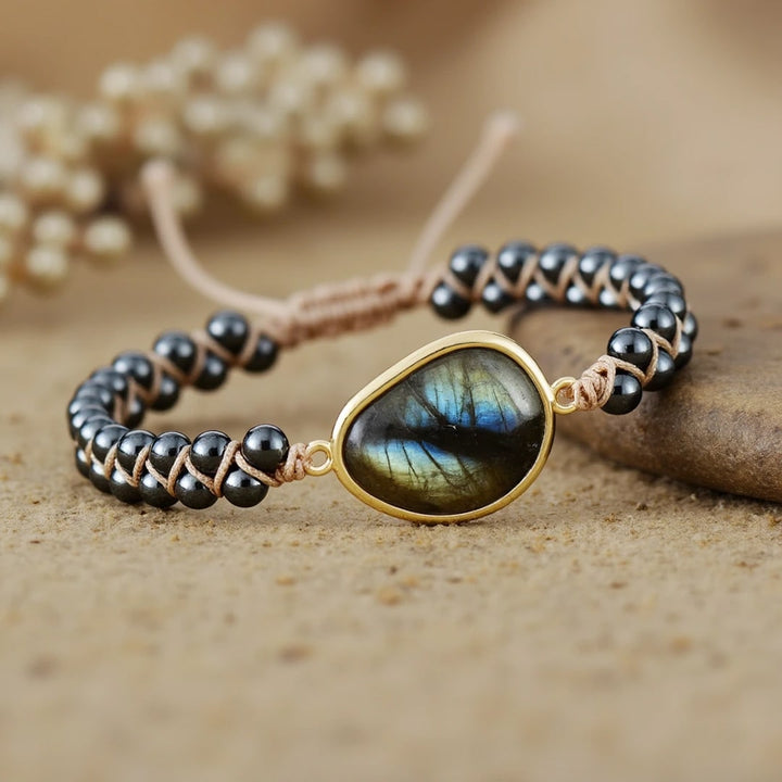 Dree | Pulsera Ojo Celestial con Labradorita y Hematita Energética