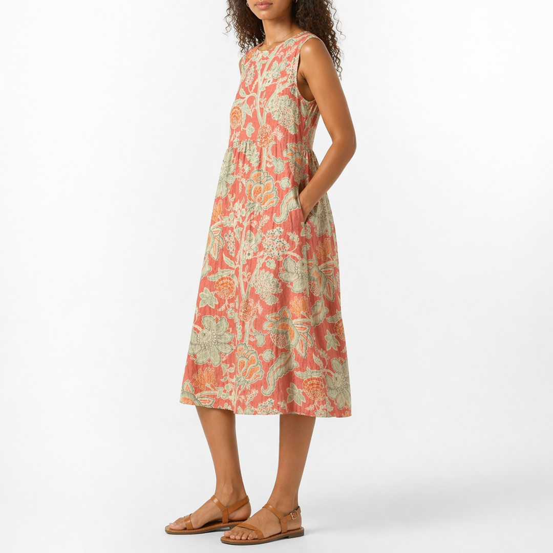 Javiera™ Vestido con Estampado Floral Vintage