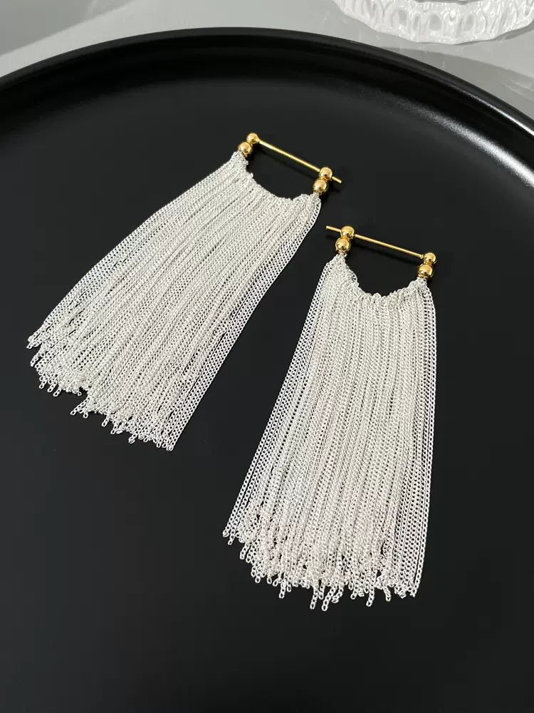 Ursa™ Pendientes, collar, pulsera con flecos en forma de cascada