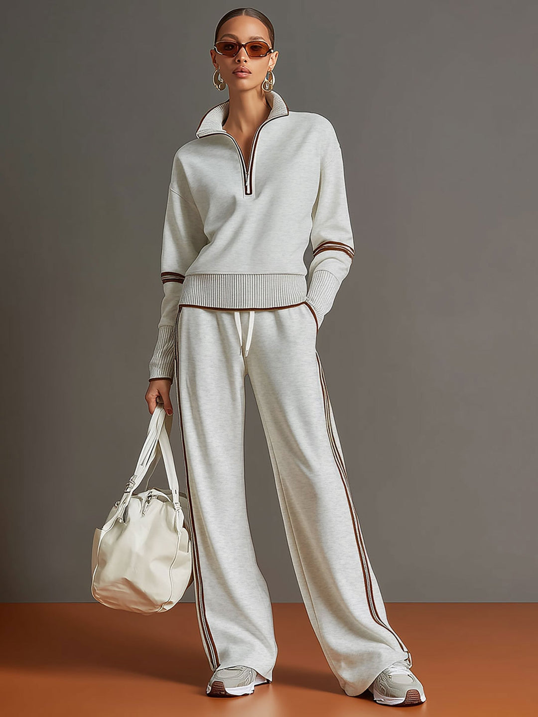Ansley™ Conjunto de punto con pantalones anchos