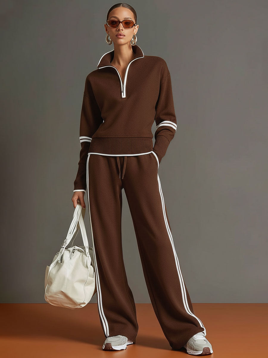 Ansley™ Conjunto de punto con pantalones anchos