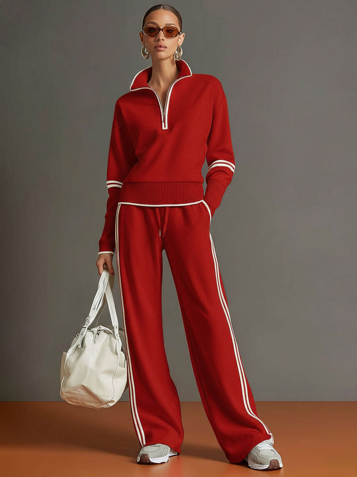 Ansley™ Conjunto de punto con pantalones anchos