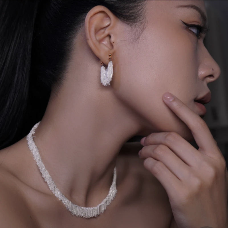 Ursa™ Pendientes, collar, pulsera con flecos en forma de cascada
