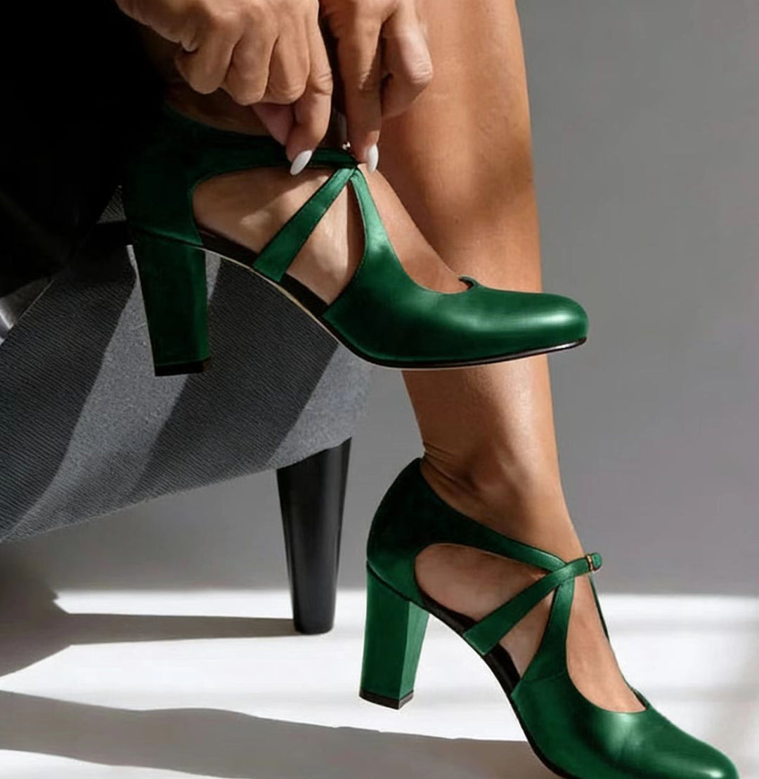 Fia™ Tacones de Cuero Elegantes