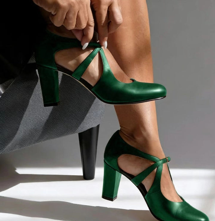 Fia™ Tacones de Cuero Elegantes