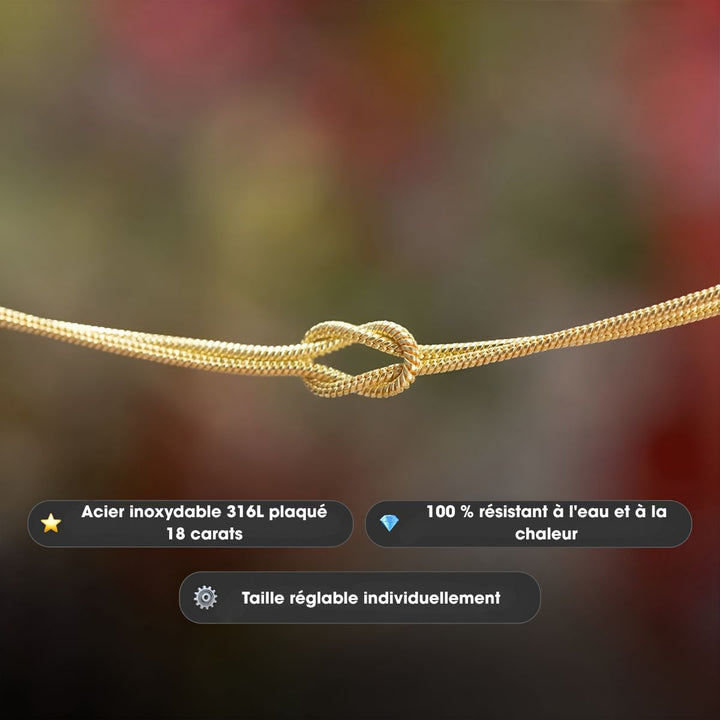 Coravanté™ Pulsera de nudo personalizada con toque elegante