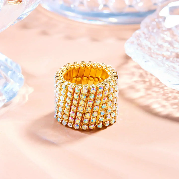 Carys™ Set de Anillo y Pulsera en Acabado Dorado Elegante