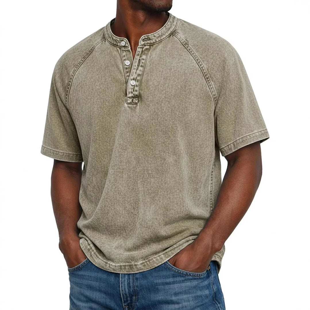 Zaviero | Camisa Vintage para Hombres con Botones