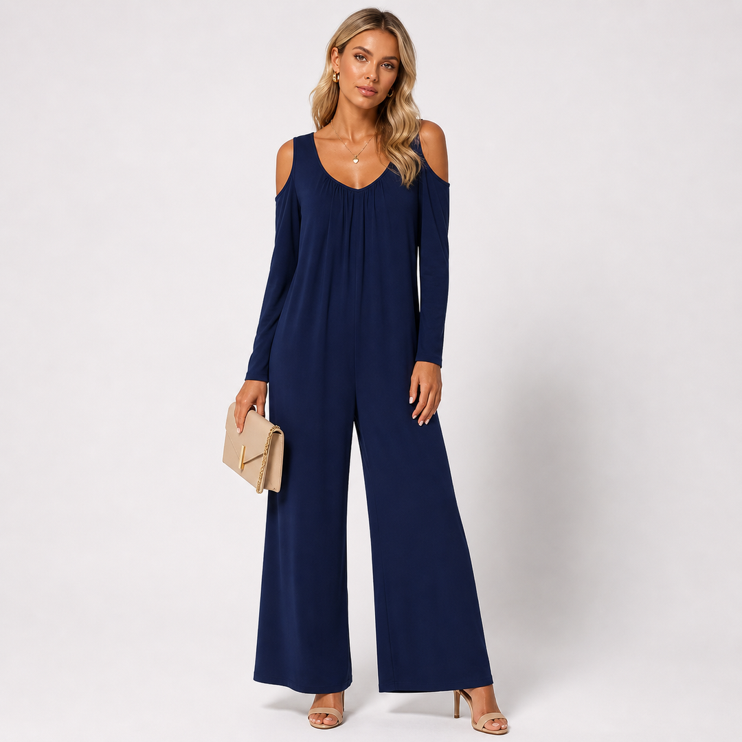 Tansira™ Jumpsuit Elegante con Hombros Descubiertos y Aretes Incluidos
