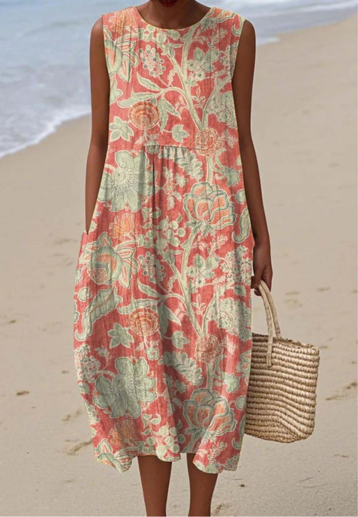 Javiera™ Vestido con Estampado Floral Vintage