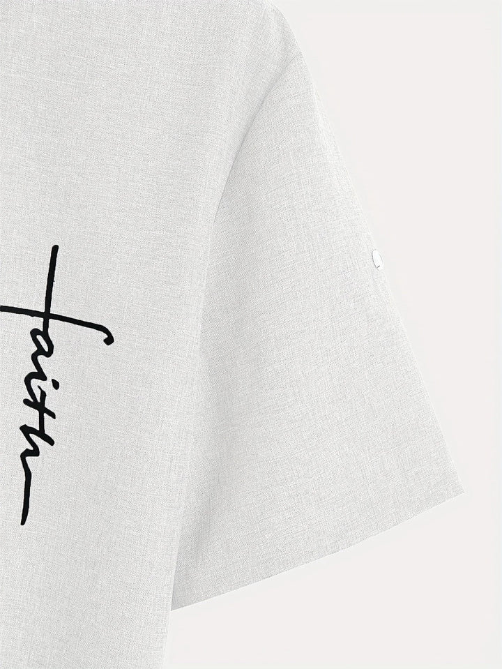 Hayes | Camisa elegante de manga corta y cuello alto