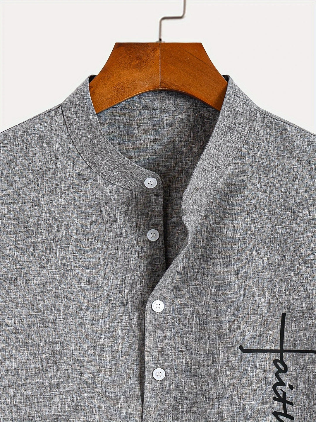 Hayes | Camisa elegante de manga corta y cuello alto
