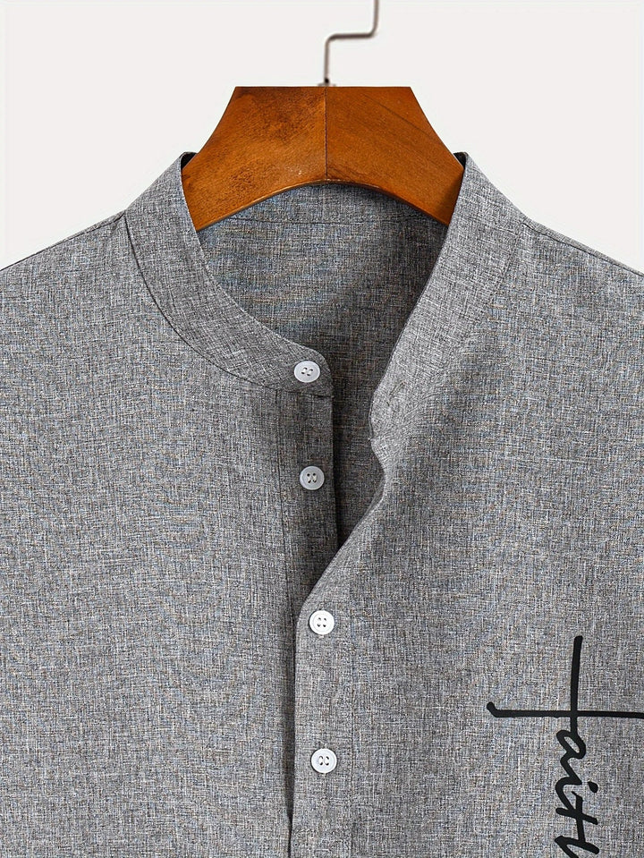 Hayes | Camisa elegante de manga corta y cuello alto