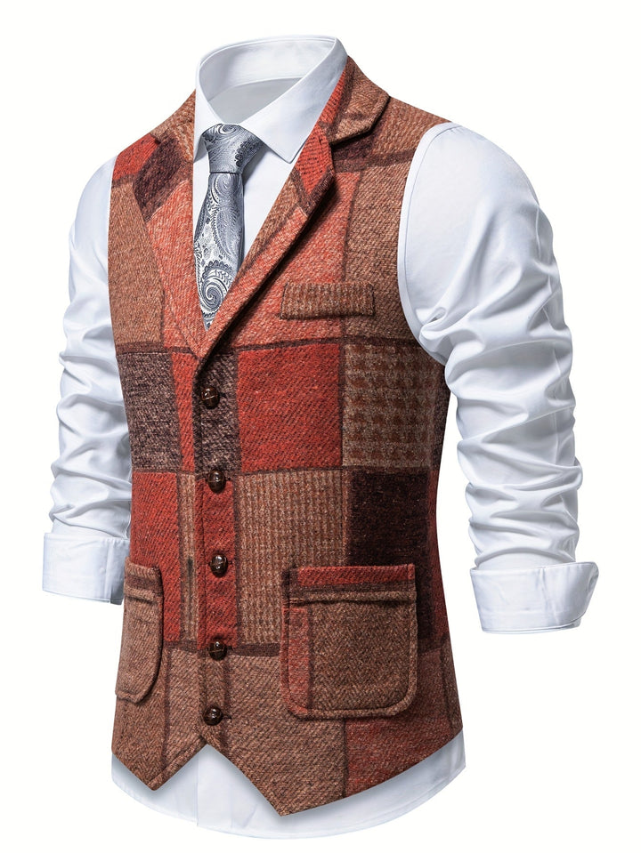 Walter | Chaleco Clásico de Patchwork