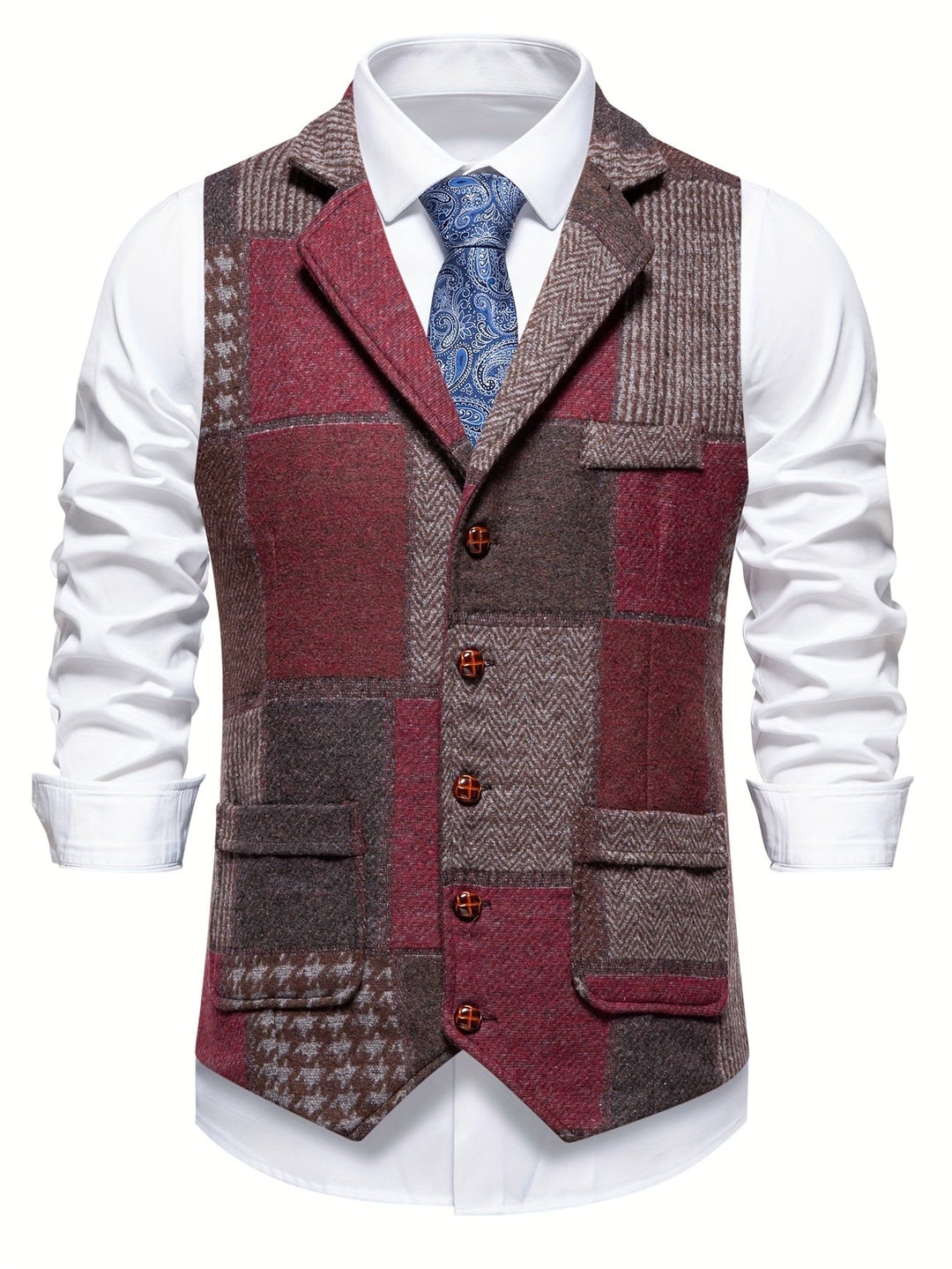 Walter | Chaleco Clásico de Patchwork