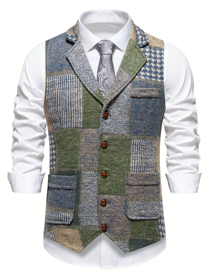 Walter | Chaleco Clásico de Patchwork
