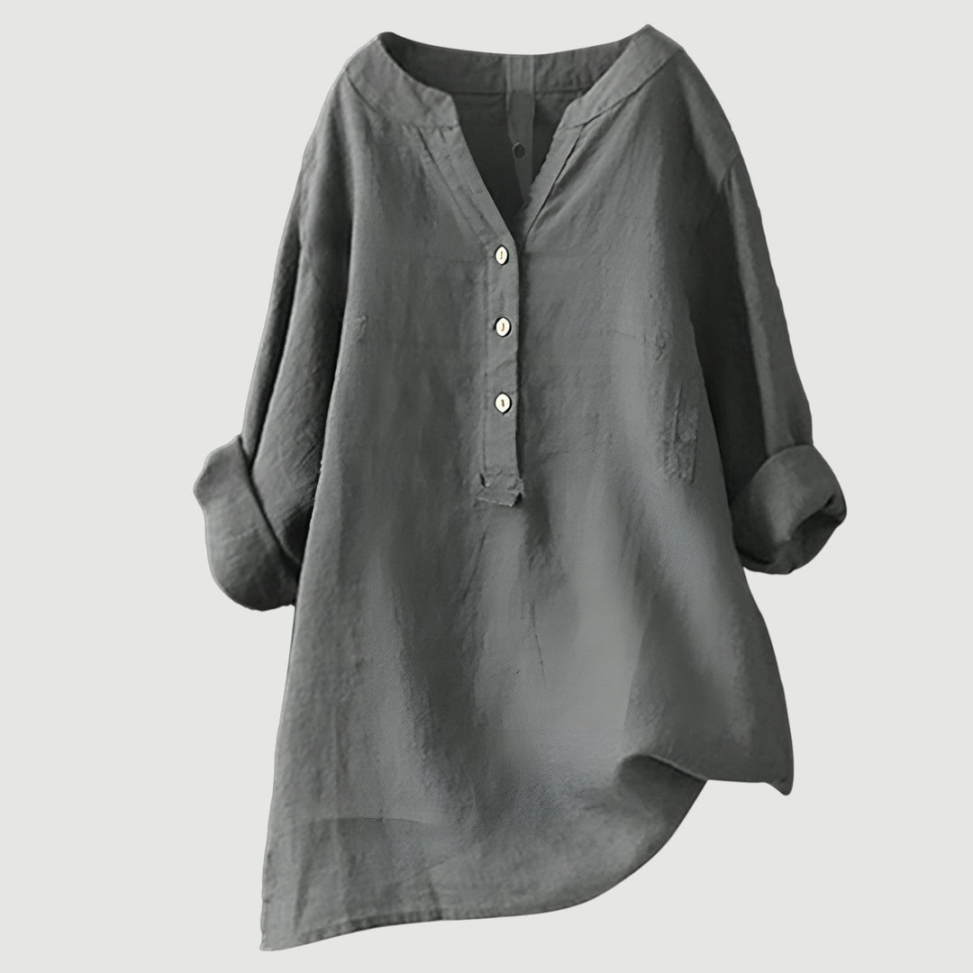 Gavienne™ Blusa femenina de lino ligera y cómoda