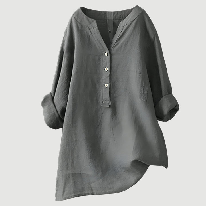 Gavienne™ Blusa femenina de lino ligera y cómoda
