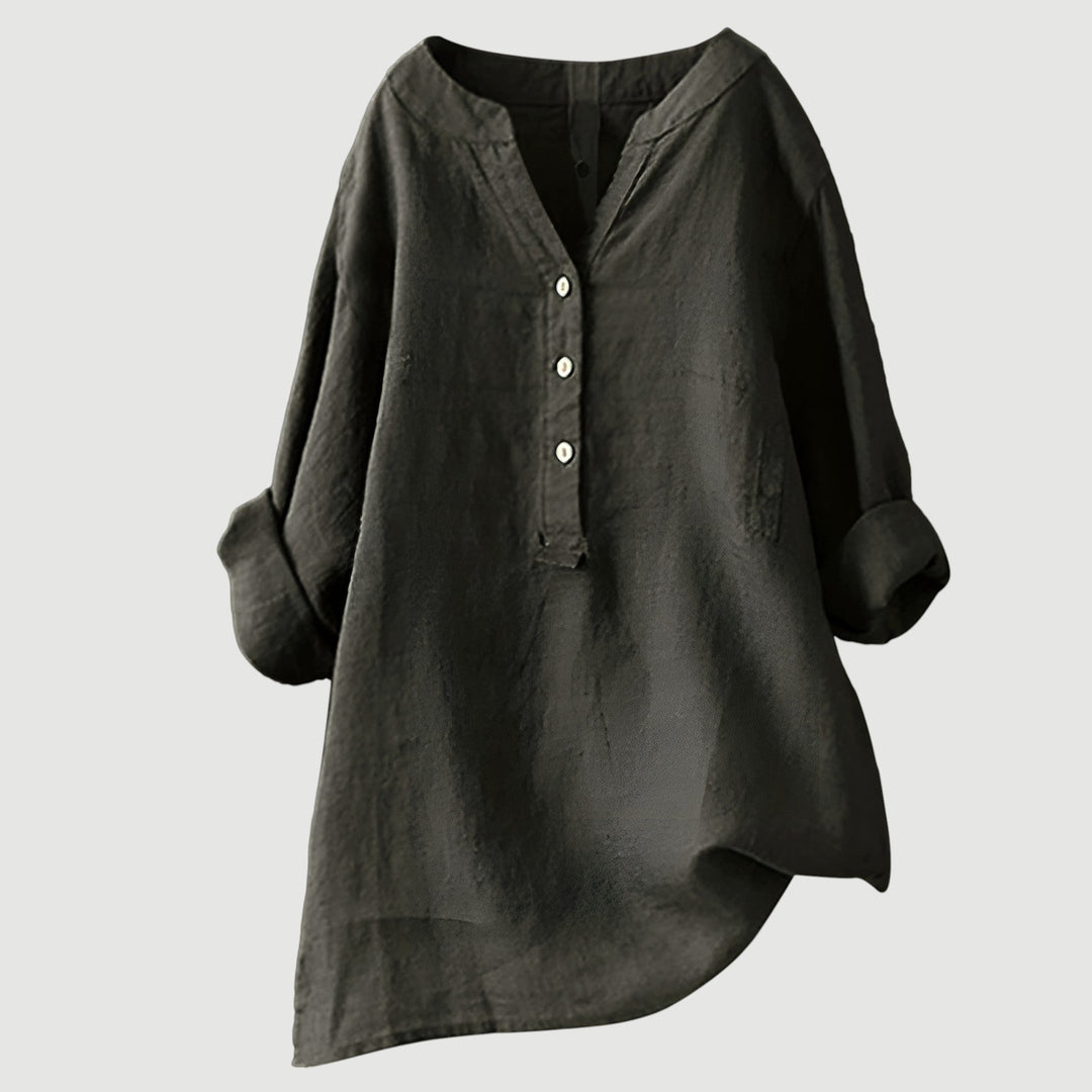 Gavienne™ Blusa femenina de lino ligera y cómoda